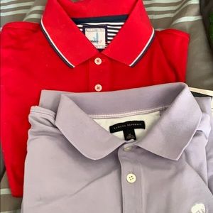 2 polos and a bonus north face shirt